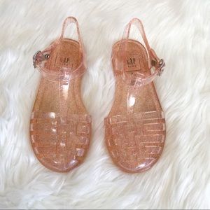 Gap Pink Sparkle Glitter Jelly Flats